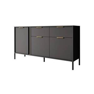 Meubella Dressoir Loren - Antraciet - 153 cm - 2 lades