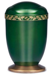 Urnwebshop Design Urn Messing Sierrand Herfstblad (4 liter)