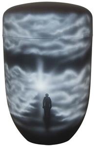 Urnwebshop Zwartwitte Schaduw Design Urn Naar het Licht (4 liter)