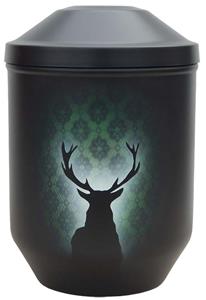 Urnwebshop Zwartwitte schaduw Design Urn Edelhert (4 liter)
