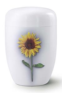 Urnwebshop Witte Design Urn Zonnebloem (4 liter)