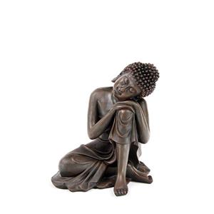 Urnwebshop XS Urntje Slapende Indische Buddha Brons Rechts (0.05 liter)
