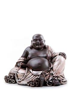 Urnwebshop Happy Boeddha Urn Zwartzilver Medium (ca. 1.5 liter)