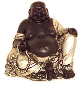 Urnwebshop Happy Boeddha Urn Zwartzilver Large (4.5 liter)