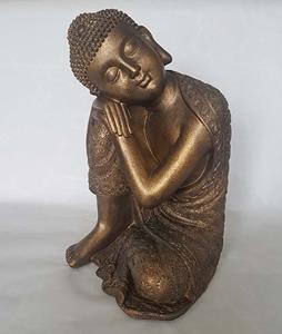 Urnwebshop Grote Buddha Urn Slapende Indische Buddha Oudbrons (3.5 liter)