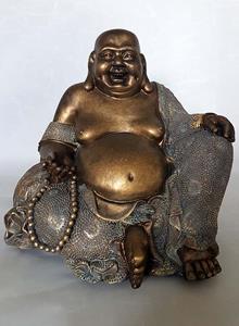 Urnwebshop Dikbuik Boeddha Urn Oudbrons Large (3.8 liter)