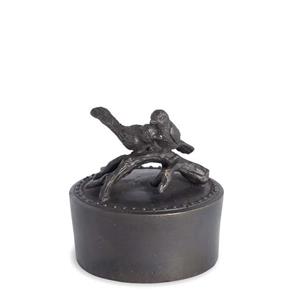 Urnwebshop Bronzen Mini Urn Verliefde Vogeltjes op Tak (0.05 liter)