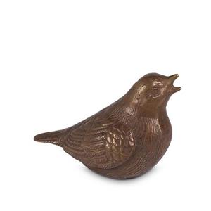 Urnwebshop Bronzen Mini Urn Zangvogel (0.1 liter)