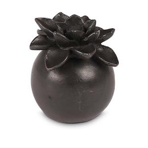 Urnwebshop Bronzen Mini Bol Urn met Lelie (0.1 liter)