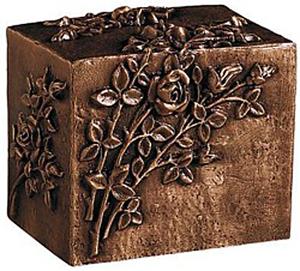 Bronzen Kist Urn met bloemmotief (5 liter)