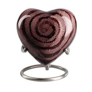 Urnwebshop Elegance Harturn Wetlook Purple, inclusief Standaard (0.1 liter)
