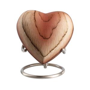 Urnwebshop Elegance Harturn Beige Woodlook, inclusief Standaard (0.1 liter)