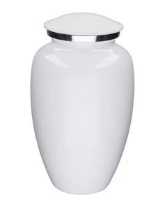 Urnwebshop Grote Elegance Urn Glimmend Wit (3.5 liter)