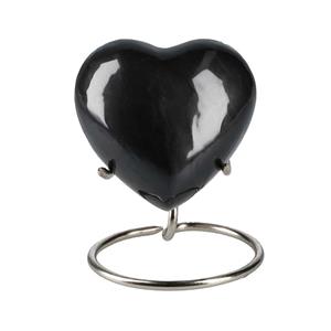 Urnwebshop Elegance Harturn Gemarmerd Zwart, inclusief Standaard (0.1 liter)
