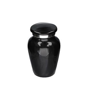 Urnwebshop Elegance Miniurn Gemarmerd Zwart (0.1 liter)