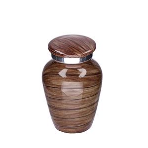 Urnwebshop Elegance Miniurn Houtnerf Gecentreerde Strepen (0.1 liter)