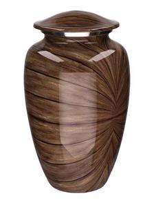 Urnwebshop Grote Elegance Urn Houtnerf Gecentreerde Strepen (3.5 liter)