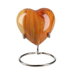 Urnwebshop Elegance Harturn Houtnerf, inclusief Standaard (0.1 liter)