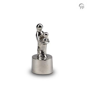 Urnwebshop Asbeeldje Moeder En Kind 13 cm, Zilver (0.05 liter)