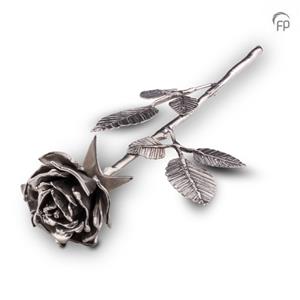 Urnwebshop Asbeeldje Een Roos In Bloei, Zilver (0.5 gram)