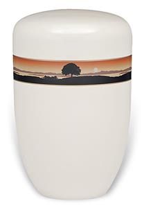 Urnwebshop Design Urn met Decoratieband Bos (4 liter)