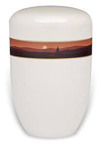 Urnwebshop Design Urn met Decoratieband Bergen (4 liter)