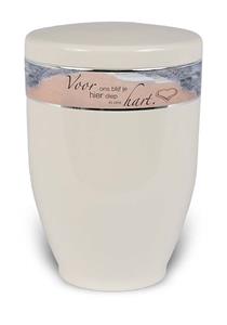 Urnwebshop Design Urn met Tekstband Strandhart (3.6 liter)