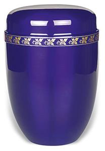 Urnwebshop Design Urn met messing sierrand bladmotief (4 liter)