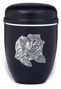 Urnwebshop Design Urn met zilveren sierrand (4 liter)