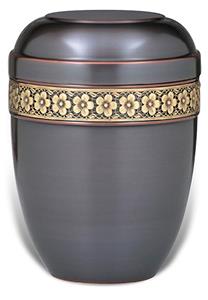 Urnwebshop Design Urn met klassiek messing sierband (4 liter)