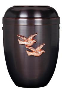 Urnwebshop Duo-colour Designer Urn met Duiven (4 liter)