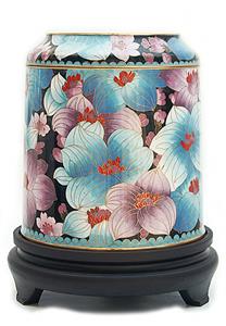 Urnwebshop Grote Exclusieve Cloisonne Urn Lelies (5.6 liter)