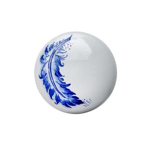 Urnwebshop Delfts Blauwe Mini Urn Pebble Feather (0.18 liter)