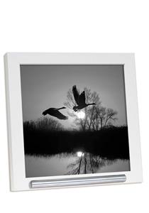 Urnwebshop Fotolijst met RVS Asbuisje Wit (0.03 liter)