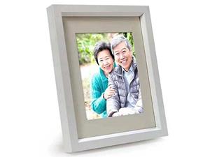 Urnwebshop Grote Houten Fotolijst Urn Hoogglans Wit (2.6 liter)