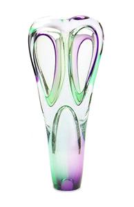 Urnwebshop Kristalglazen 3D Heartbeat Urn (0.32 liter)