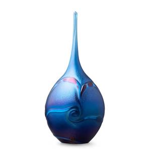 Urnwebshop Kristalglazen Mini Traan Urn Elan Deepblue (0.06 liter)