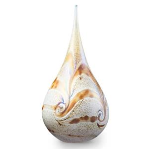 Urnwebshop Grote Kristalglazen Traan Urn Elan Ivory (1.6 liter)