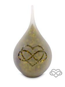 Urnwebshop Medium Traan Urn Love Forever Frosted Nature (0.28 liter)