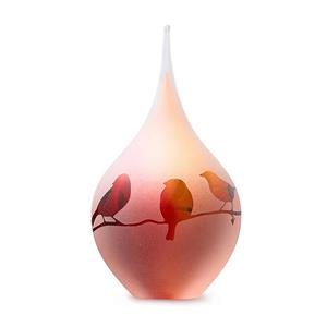 Urnwebshop Medium Traanurn Vogels Frosted Rose-Goud (0.28 liter)