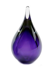Urnwebshop Kristalglazen 3D Mini Traan Urn Paars (0.05 liter)