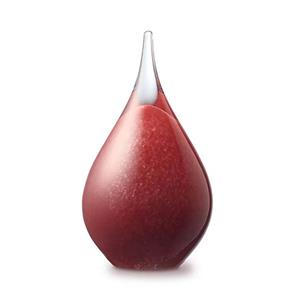 Urnwebshop Kristalglazen 3D Mini Traan Urn Rood Opaque (0.05 liter)
