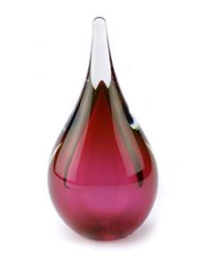 Urnwebshop Kristalglazen 3D Mini Traan Urn Roze (0.05 liter)