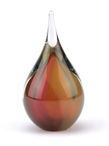Urnwebshop Kristalglazen 3D Mini Traan Urn Rozegoud (0.05 liter)
