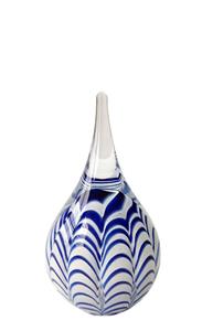 Urnwebshop Kristalglazen Ripple Miniurn Blue Waves (0.04 liter)