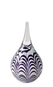 Urnwebshop Kristalglazen Ripple Miniurn Purple Waves (0.04 liter)