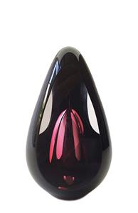 Urnwebshop Kristalglazen 3D Diamond Black Traan Urn Roze (0.1 liter)