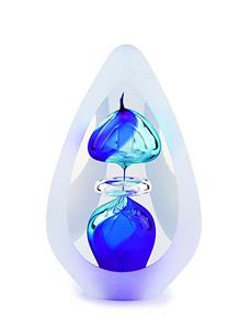 Urnwebshop Kristalglazen 3D Traan Urn Orion Blue Small (0.07 liter)