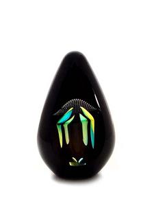 Urnwebshop Kristalglazen 3D Pandora Black Traan Urn Groengoud (0.1 liter)