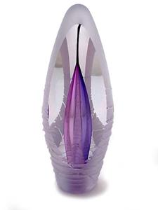 Urnwebshop Premium Kristalglazen 3D Traan Urn Spirit Purple (0.07 liter)